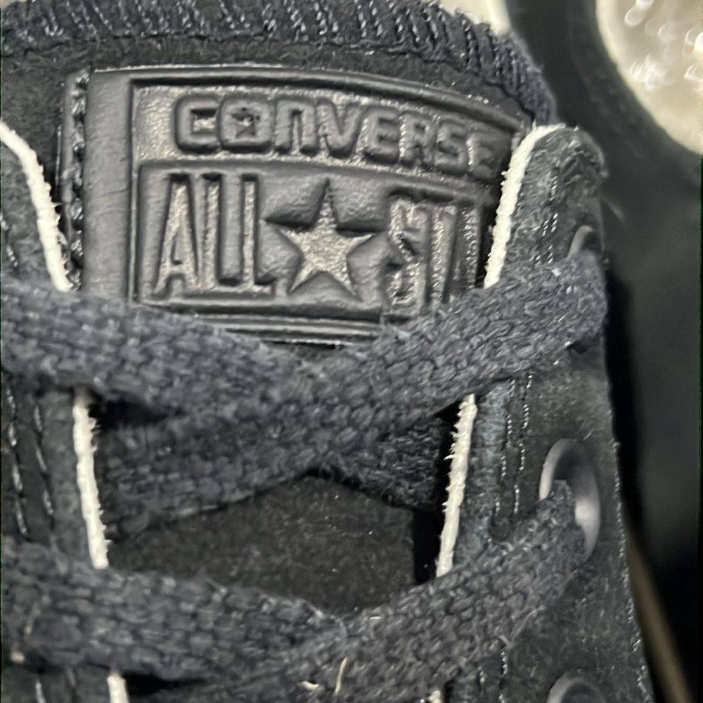 Converse Low Top Sneakers in Black and Cream Off-White - Picture 9 of 14